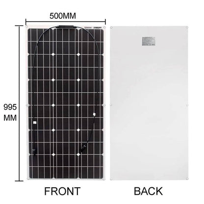 Solar Panel  Flexible 300w Fotovoltaic Panel Solar 100w 12V Kit 200w Complete Charge Battery/Motorhome/Camper Van - 54Grid - Renewable Energy Store