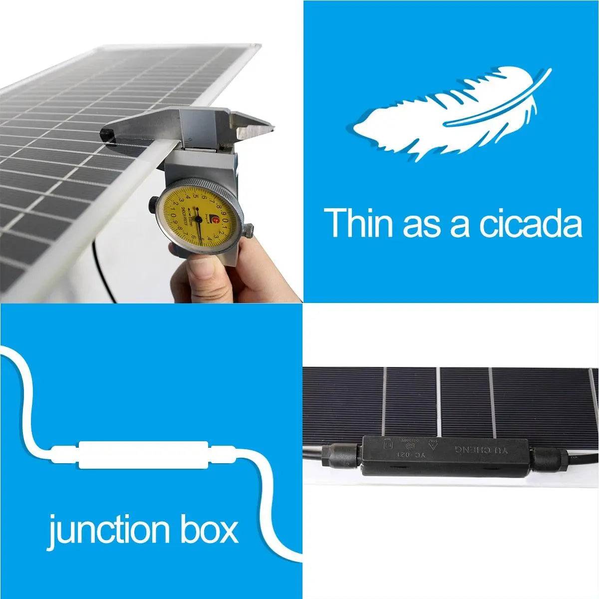 Solar Panel Solarny 100w 12v 200W 300W 100W  Pet Charger System Kit - 54Grid - Renewable Energy Store