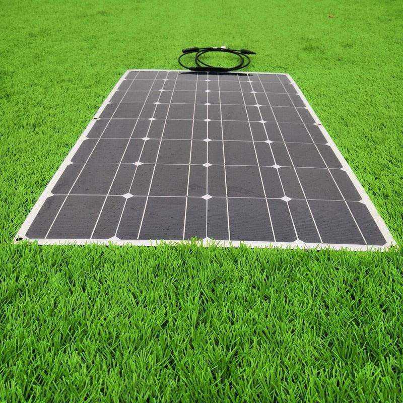 Solar Panel 200w 100w ETFE PET 100W Flexible Solar Panel For 12V Battery Charger Monocrystalline Cell - 54Grid - Renewable Energy Store