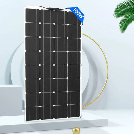 Solar Panel Flexible Monocrystalline 100/200/300/400 W For 12/24V Battery Charger - 54Grid - Renewable Energy Store