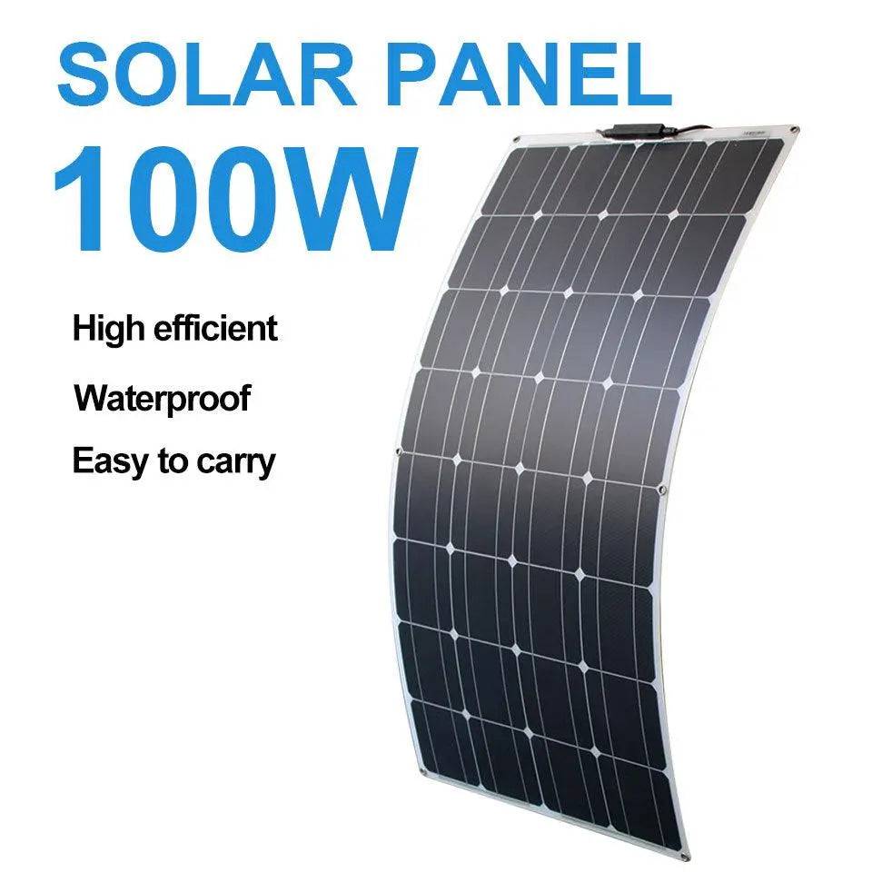 Solar Panel Mono Flexible 200W 100W  10A/20A 12/24V - 54Grid - Renewable Energy Store