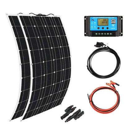 Solar Panel kit flexible Module 120/240/360/480/600/720 W photovoltaic 12V 18V 24V  Motorhome  Charger - 54Grid - Renewable Energy Store