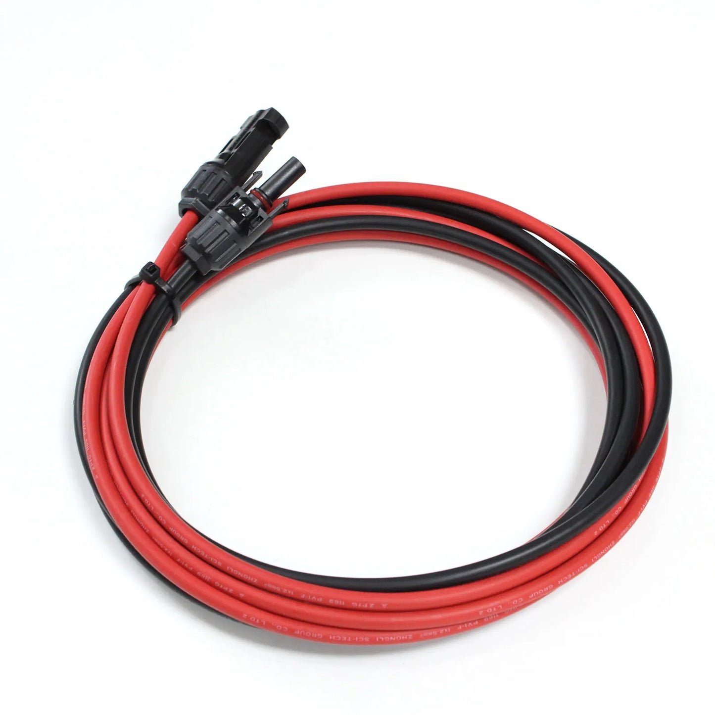 Solar Panel PV cable Rated Black and Red 2.5mm2 4mm2 Solar Cable  Solar waterproof Connector - 54Grid - Renewable Energy Store