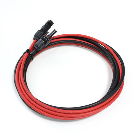 Solar Panel PV cable Rated Black and Red 2.5mm2 4mm2 Solar Cable  Solar waterproof Connector - 54Grid - Renewable Energy Store