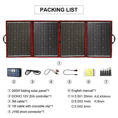 Solar Panel 200 W Flexible USB  18 V 36V for Boats/Out-door Camping Charge 12V - 54Grid - Renewable Energy Store