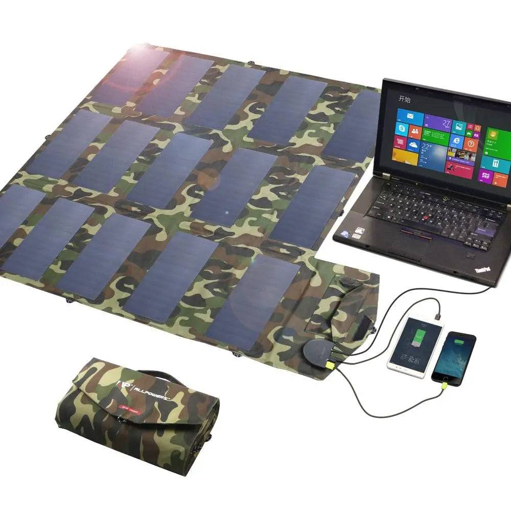 Portable Solar Charger ALLPOWERS 100W Foldable Solar Panel - 54Grid - Renewable Energy Store