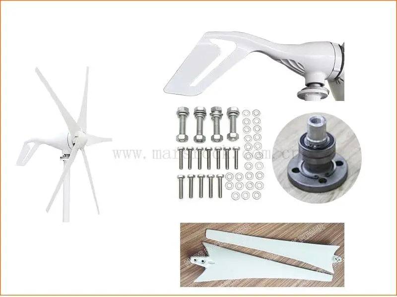 Wind Turbine Generator 400/600W small windmill 12/24V dc  charge controller - 54Grid - Renewable Energy Store