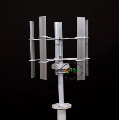 Mini Vertical Axis Wind Turbine 30W Small Windmill 12V/24V 5 Blades Start Low Speed High Quality R&amp;X - 54Grid - Renewable Energy Store
