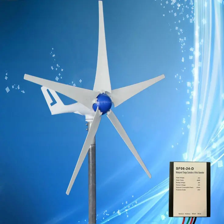 Wind Generator with Build-in Rectifier, Three or Five Blades Optional + Wind Controller 400W 12VDC/24VDC - 54Grid - Renewable Energy Store