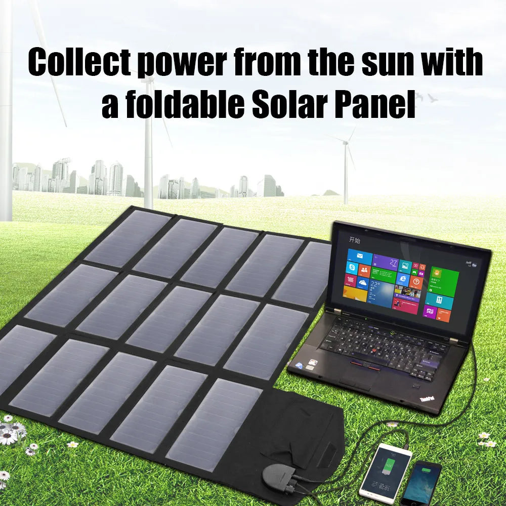 ALLPOWERS 100W 18V 12V Portable Solar Panel Foldable Solar Battery Charger for Laptop Mobile Phone Power Station Travel Camping - 54Grid - Renewable Energy Store