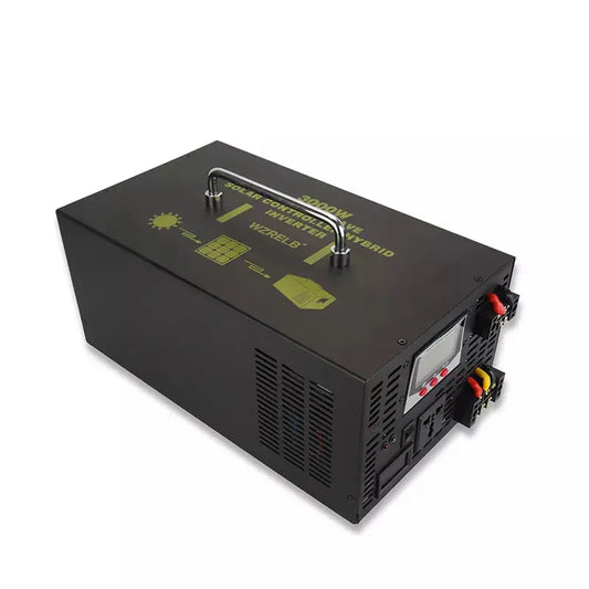 Pure Sine Wave Solar Inverter 3000W 12V/24V/48V DC to 120V/220V/230V/240V DC/AC Converter Hybrid Inverter 30A Charger Controller - 54Grid - Renewable Energy Store