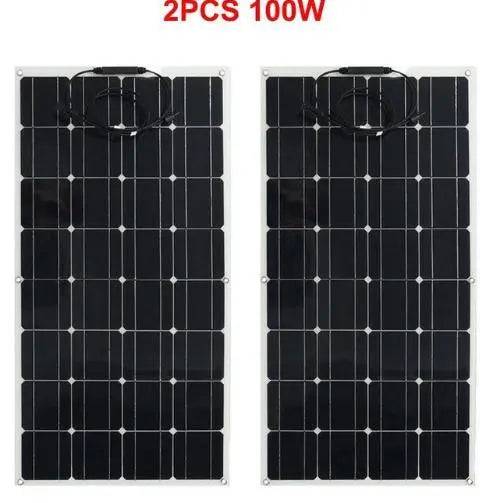 Solar Panel 200w 100w ETFE PET 100W Flexible Solar Panel For 12V Battery Charger Monocrystalline Cell - 54Grid - Renewable Energy Store