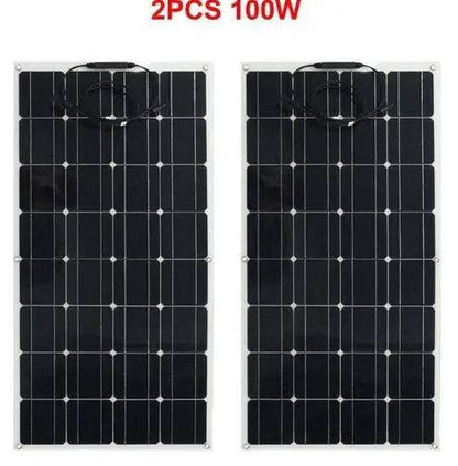 Solar Panel 200w 100w ETFE PET 100W Flexible Solar Panel For 12V Battery Charger Monocrystalline Cell - 54Grid - Renewable Energy Store