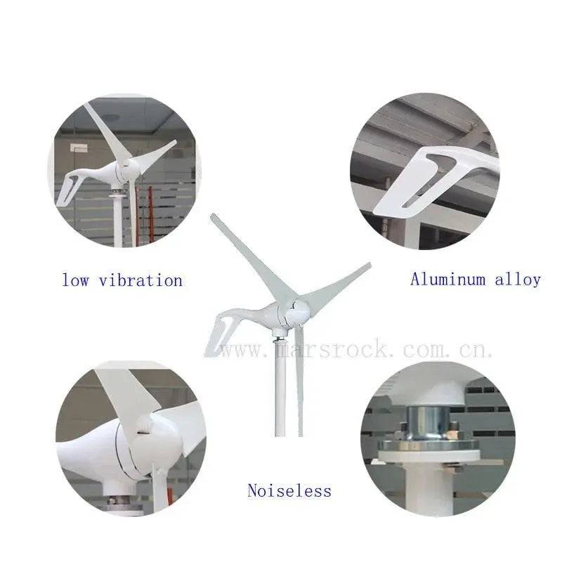 Wind Turbine Generator 400/600W small windmill 12/24V dc  charge controller - 54Grid - Renewable Energy Store