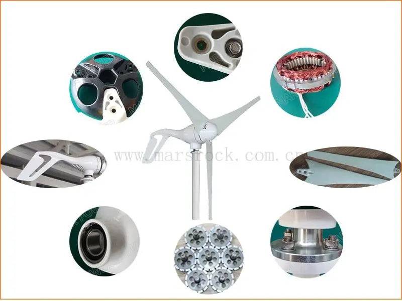 Wind Turbine Generator 400/600W small windmill 12/24V dc  charge controller - 54Grid - Renewable Energy Store
