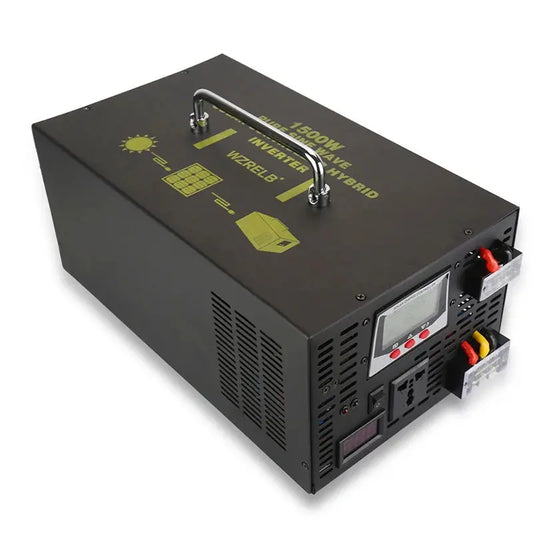 1500W Pure Sine Wave Hybrid Inverter 12V to 220V DC to DC/AC Solar Panel Power Inverter 24V/48V to 120V/230V/240V 30A Controller - 54Grid - Renewable Energy Store