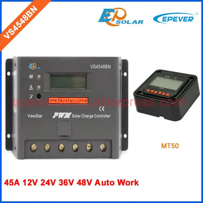 Solar PV power panel system controller EPSolar VS4548BN 45A 45amp USB cable and MT50 remote meter EPEVER - 54Grid - Renewable Energy Store