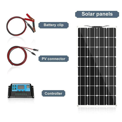 Solar System 200/300w Power Generator 12v  Off Grid Outdoor - 54Grid - Renewable Energy Store