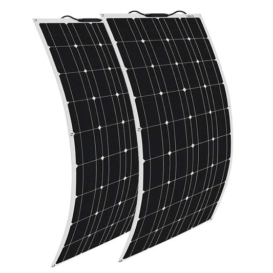 Solar panel kit Flexible Module 18V 120W 240w 360w 480w 600w 720w 12V or 24v photovoltaic for Motorhome Battery  Home Charger - 54Grid - Renewable Energy Store