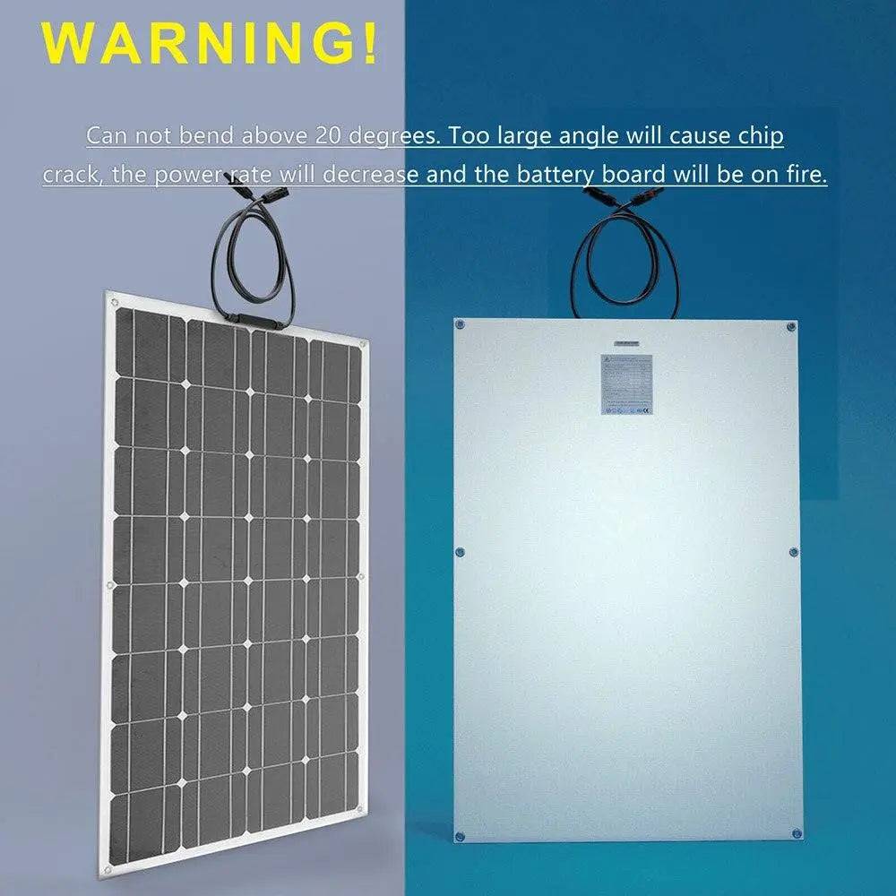 Solar Panel Kit 100/200/300 W Off Grid Flexible 12V Wateproof - 54Grid - Renewable Energy Store