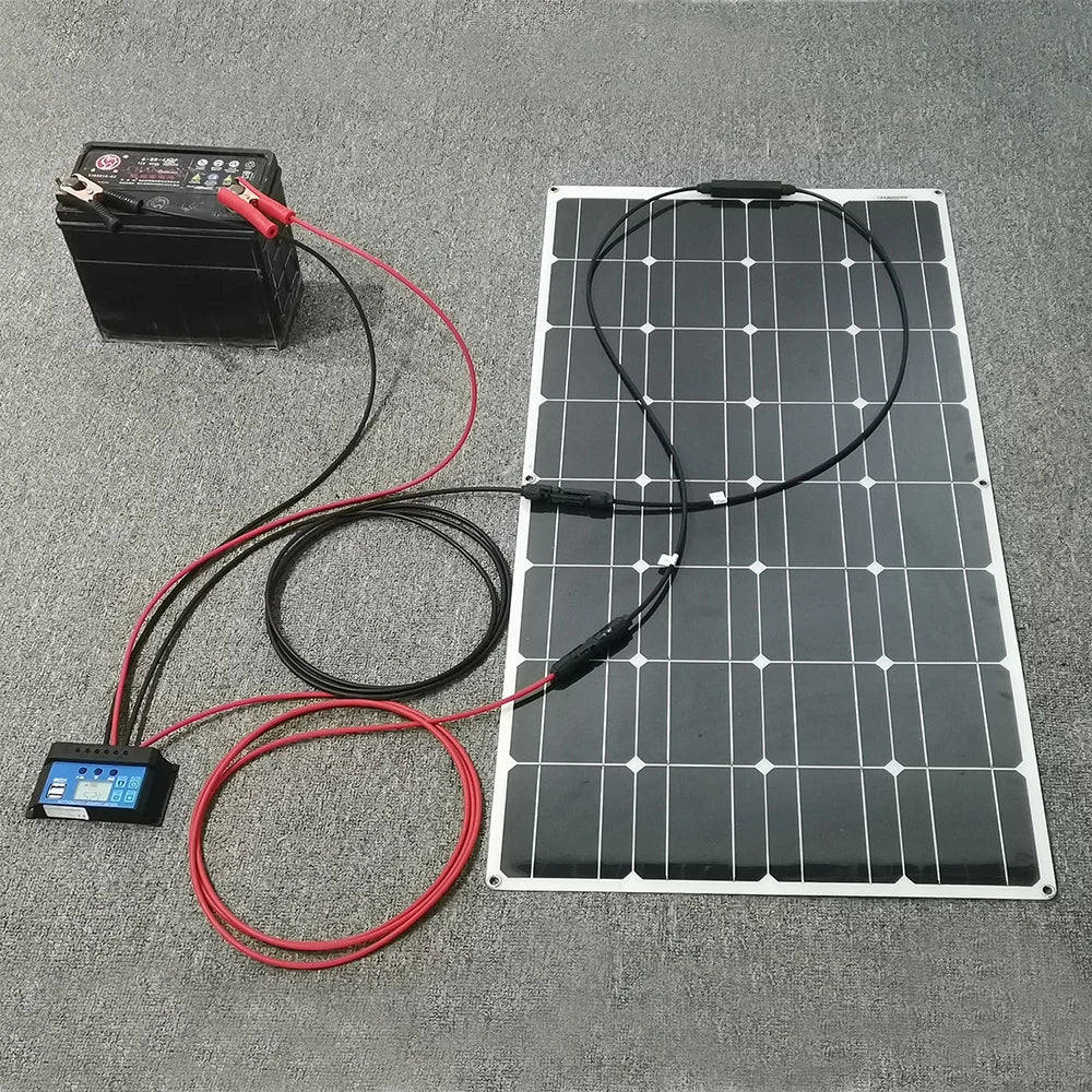 Solar Panel kit Accessories 10a 20a 30a 40a 50a 60a PWM Controller 12v 100w Flexible Module Cable Battery 54Grid - Renewable Energy Store