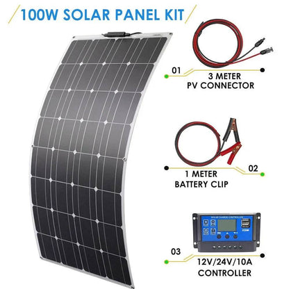 Solar Panel Monocrystalline Charger 500w 300w 200w Energy Systems 12v  Cell Diy  Module Camping Car - 54Grid - Renewable Energy Store