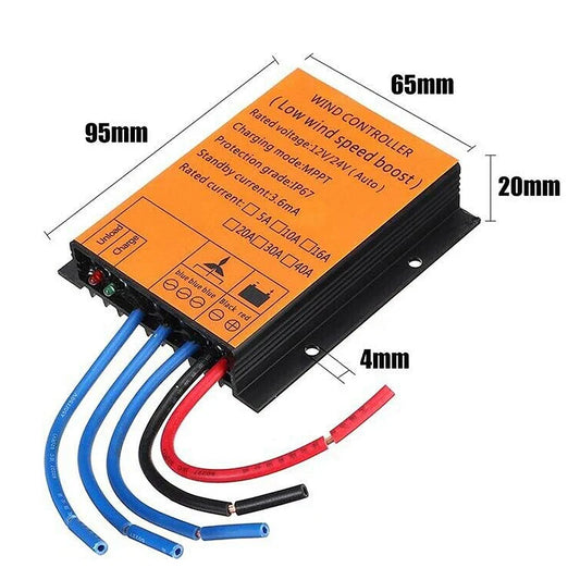 PWM MPPT Wind Turbine Charge Controller Low Wind Speed Regulator Voltage Boost 12v24v Auto Match 48V System Waterproof by 54Grid - Renewable Energy Store
