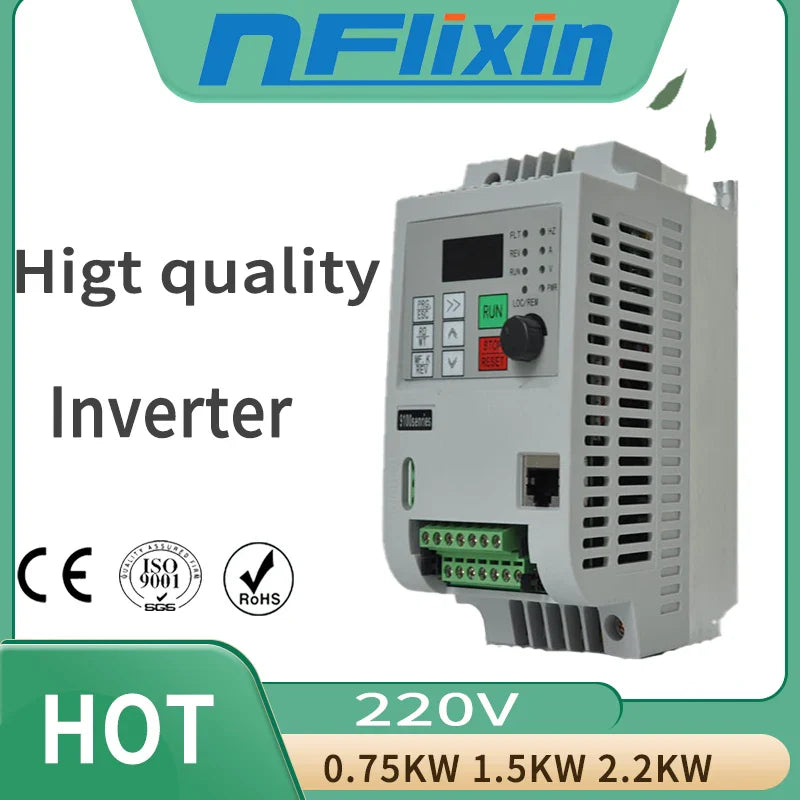 Free shipping！ 0.75kw-2.2kw Mini VFD Inverter 220V 10A 3 Phase output and 1 Phase input for motor speed control converter by 54Grid - Renewable Energy Store