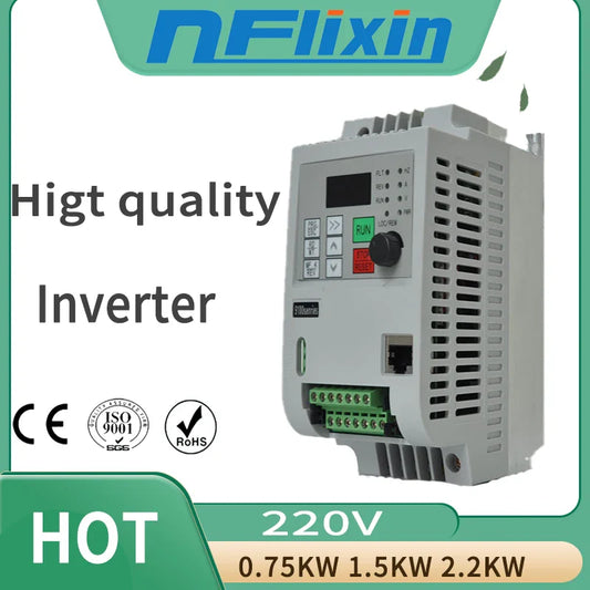 Hot Sale! Mini 0.75kw/1.5kw/2.2kw Inverter VFD Variable Frequency Inverter 1 Phase Intput 3 Phase Output by 54Grid - Renewable Energy Store