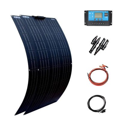 Solar Panel 100/200/300/400 W Flexible PWM Controller 12V/24V Battery Charger - 54Grid - Renewable Energy Store