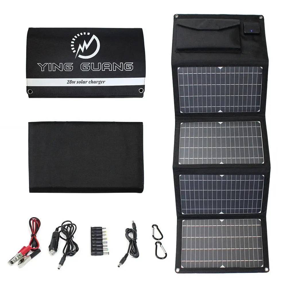 Solar Panel Original 21W 28W Foldable Portable Quick Charging 2 USB Port  Charger for 12V Battery Phone iPhone Samsung Power bank - 54Grid - Renewable Energy Store