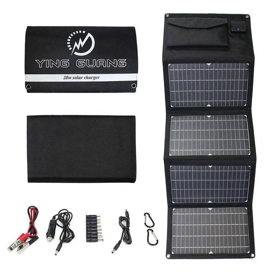 Solar Panel Original 21W 28W Foldable Portable Quick Charging 2 USB Port  Charger for 12V Battery Phone iPhone Samsung Power bank - 54Grid - Renewable Energy Store