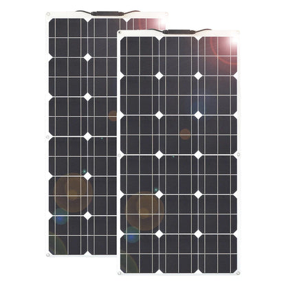 100w 200w 300w 400w Flexible Solar Panel High Efficiency 23% PWM Controller for RV/Boat/Car/Home 12V/24V Battery Charger - 54Grid - Renewable Energy Store