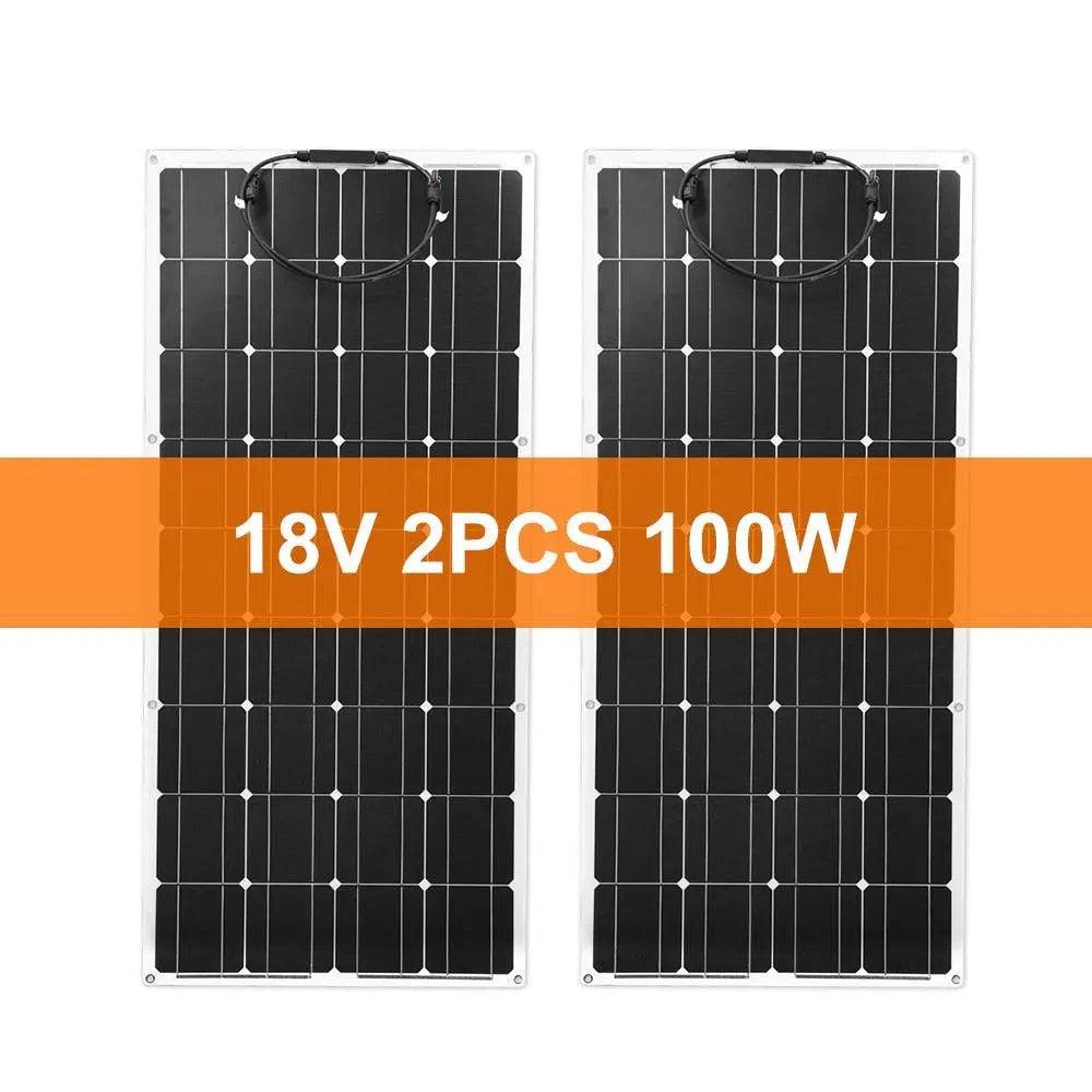 Solar Panel 100W Flexible Monocrystalline Flexible Car/Boat High Quality 12V - 54Grid - Renewable Energy Store