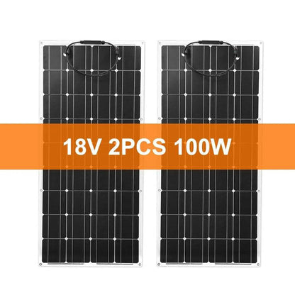 Solar Panel 100W Flexible Monocrystalline Flexible Car/Boat High Quality 12V - 54Grid - Renewable Energy Store