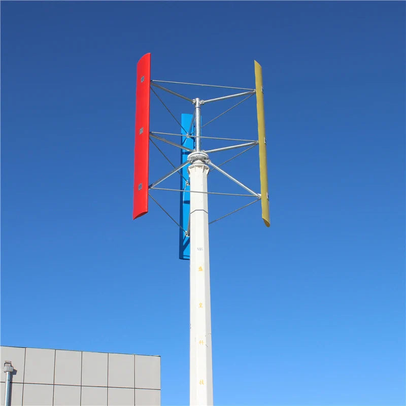 Wind Turbine Big Power Free Energy 20KW Vertical Axis 220V/380V Wind Generator 3 Phases 50HZ 3 Blades No Noise Home Farm Use - 54Grid - Renewable Energy Store
