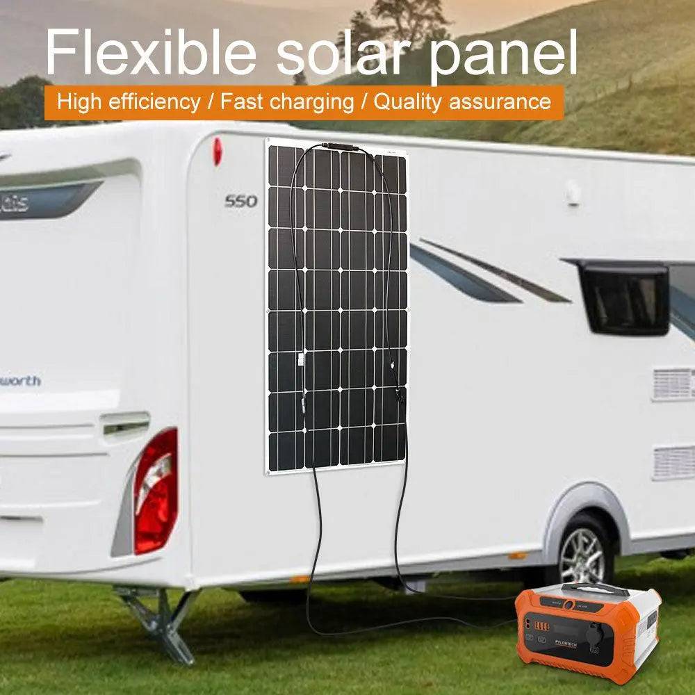 Solar Panel Mono Flexible 200W 100W  10A/20A 12/24V - 54Grid - Renewable Energy Store