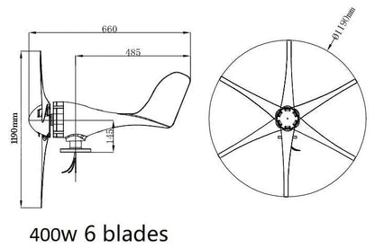 Wind Turbine Generator Include Free Controller With CE RoHS Approval - 54Grid - Renewable Energy Store
