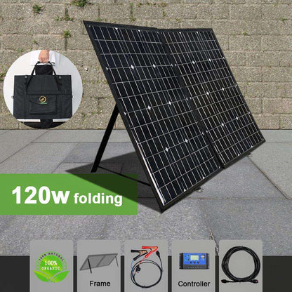 Solar Panel 120W 180W Portable Outdoor Foldable 12V Flexible Camping Boat RV Travel Home Car Powered Charger Placa kits - 54Grid - Renewable Energy Store