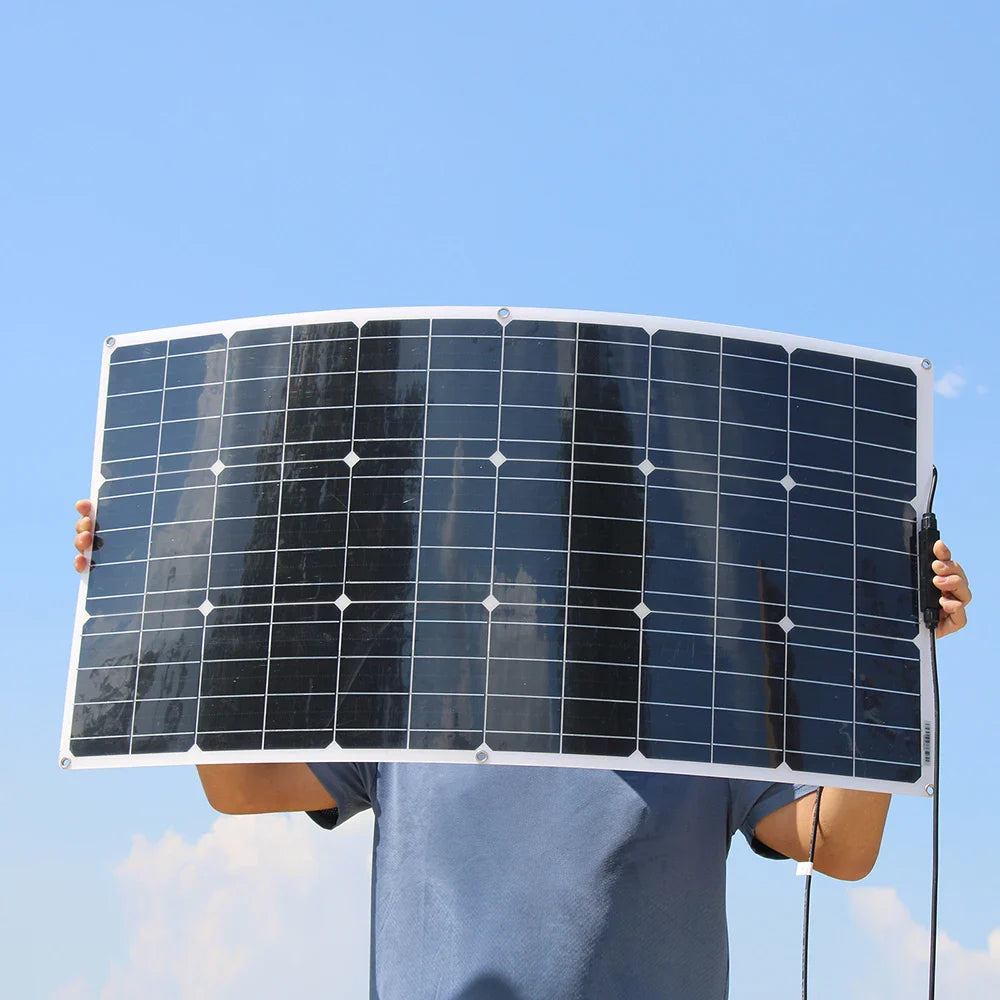 Solar Panel 100w 200w 300w 400w Flexible High Efficiency PWM 12V/18V/24V Battery Charger  Controller Solar Kit for Boat/Car/Home - 54Grid - Renewable Energy Store