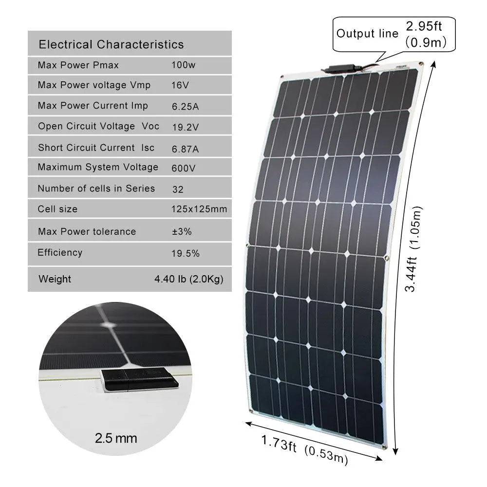 Solar System 200/300w Power Generator 12v  Off Grid Outdoor - 54Grid - Renewable Energy Store