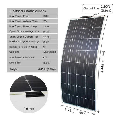 Solar System 200/300w Power Generator 12v  Off Grid Outdoor - 54Grid - Renewable Energy Store