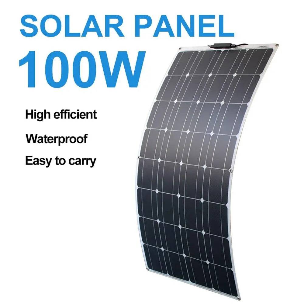 Solar Panel Solarny 100w 12v 200W 300W 100W  Pet Charger System Kit - 54Grid - Renewable Energy Store