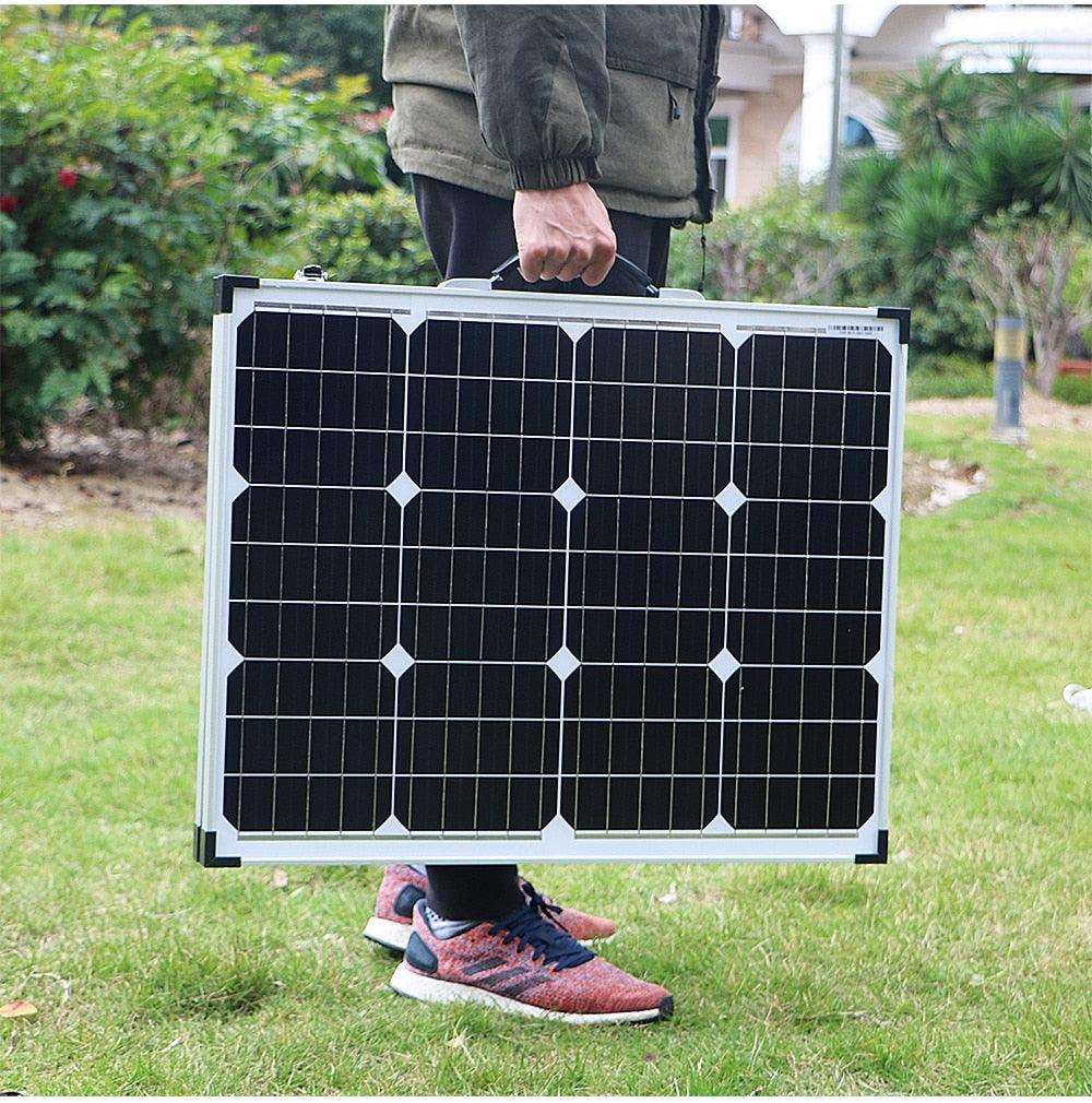 Solar Panel 100W (2Pcs x 50W) USB Controller Solar Battery Cell/Module/System Charger - 54Grid - Renewable Energy Store