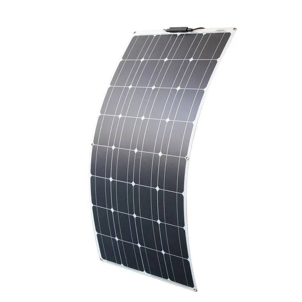 Solar Panel Black Monocrystalline Cell ETFE PET 300w 200w 100w Flexible 12V 24V Battery Charger 1000w Home Complete System Kit - 54Grid - Renewable Energy Store