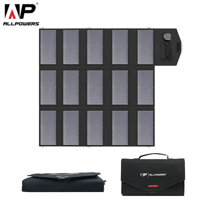 ALLPOWERS 100W 18V 12V Portable Solar Panel Foldable Solar Battery Charger for Laptop Mobile Phone Power Station Travel Camping - 54Grid - Renewable Energy Store