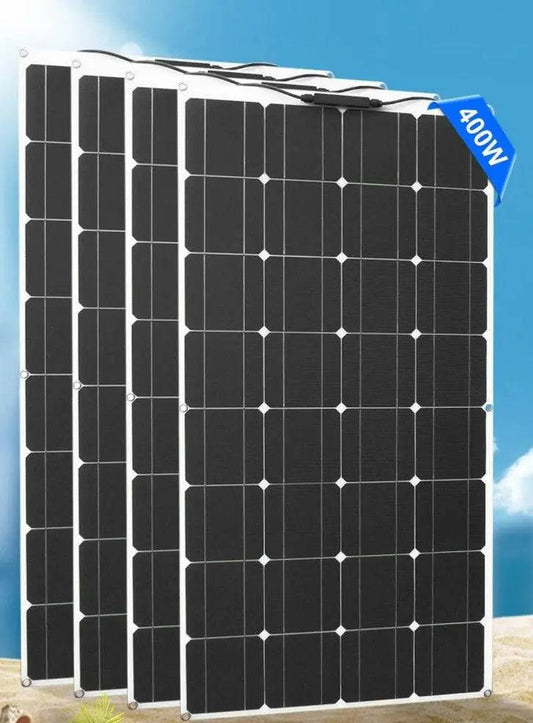 Solar Panel Flexible Monocrystalline 100/200/300/400 W For 12/24V Battery Charger - 54Grid - Renewable Energy Store