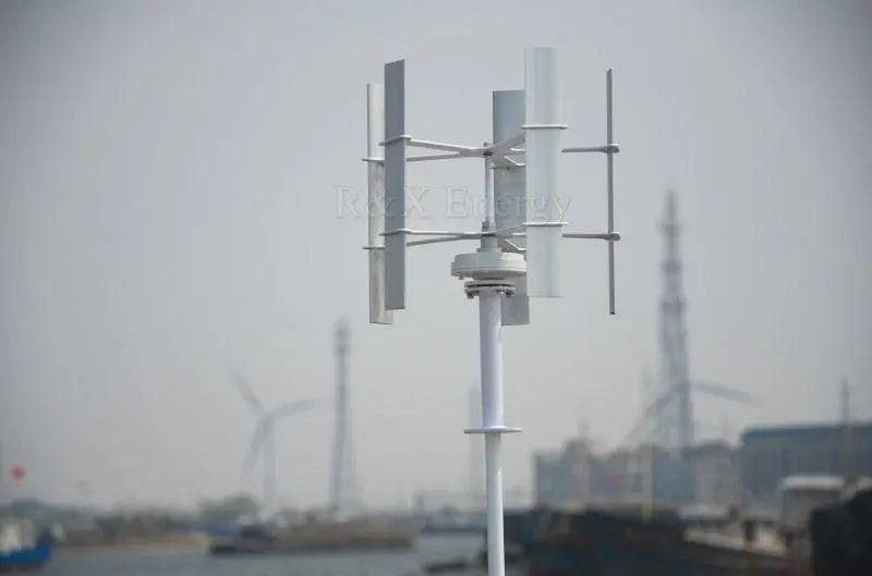 Mini Vertical Axis Wind Turbine Generator 10W 12VDC Windmill Generator Max 15w 5 Blades High Quality for Household Street - 54Grid - Renewable Energy Store