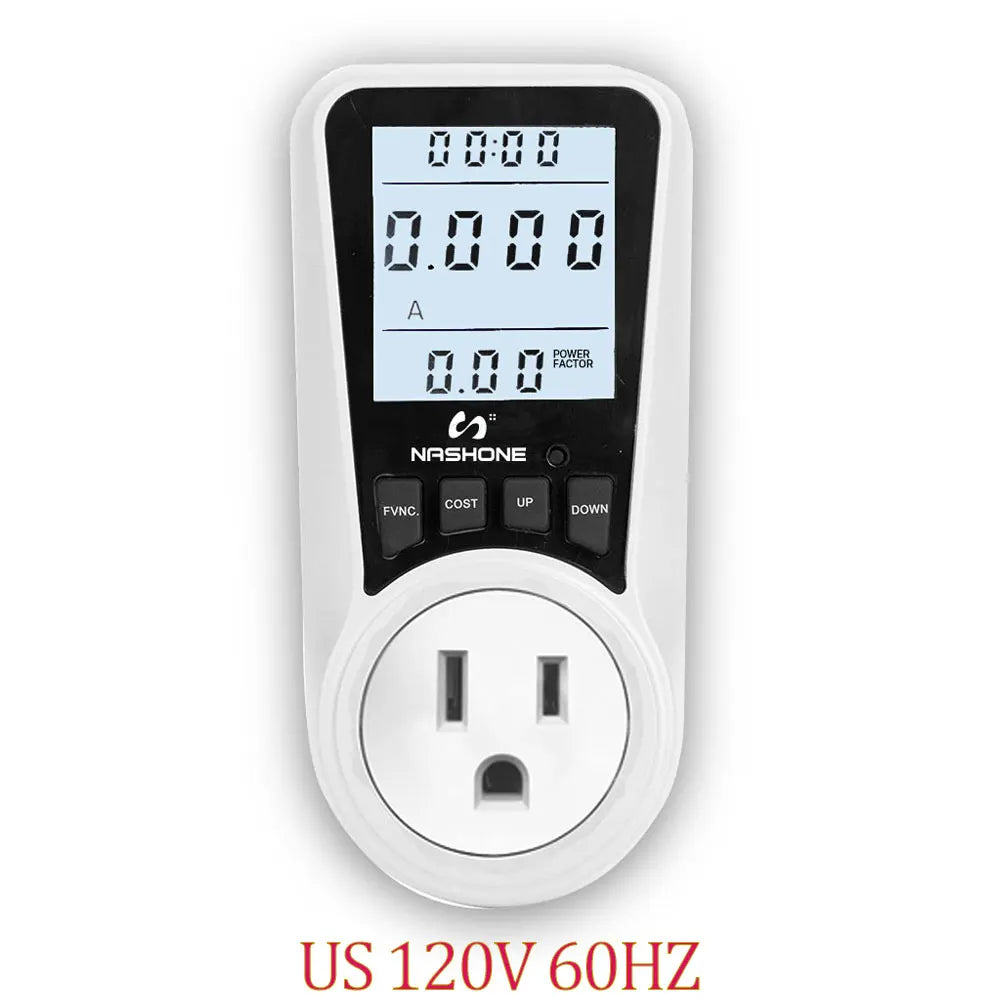 Digital Wattmeter 220V 110V AC Power Meter Electricy consumption Energy Meter EU Plug Power Kilowatt Wattage Electricity Meter - 54Grid - Renewable Energy Store