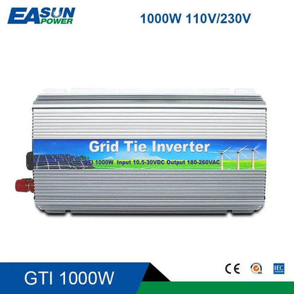Grid Tie Solar Inverter 1000W  Pure Sine Wave 10.5-28V or 20V-45V - 54Grid - Renewable Energy Store